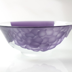 玻璃抹茶碗繡球紫色 第3張的照片
