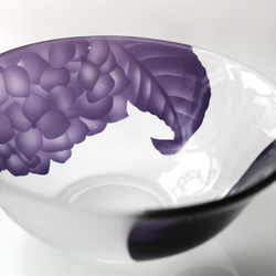 玻璃抹茶碗繡球紫色 第1張的照片