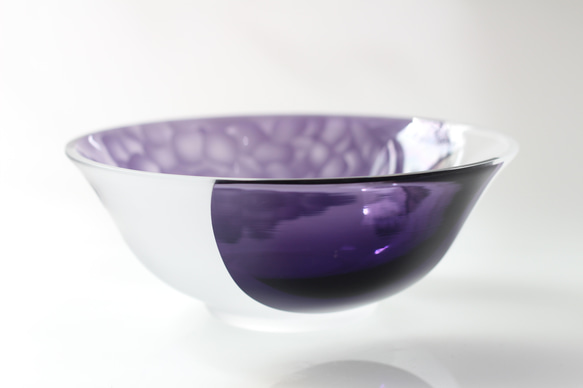 玻璃抹茶碗繡球紫色 第4張的照片
