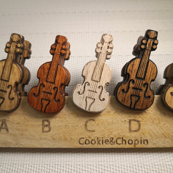 【楽器】バイオリン　木製クリップ　単品販売 11枚目の画像