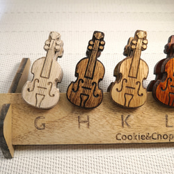 【楽器】バイオリン　木製クリップ　単品販売 14枚目の画像