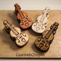 【楽器】バイオリン　木製クリップ　単品販売 1枚目の画像