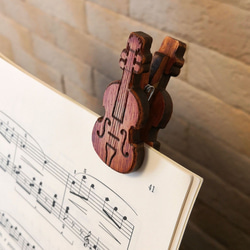 【楽器】バイオリン　木製クリップ　単品販売 4枚目の画像