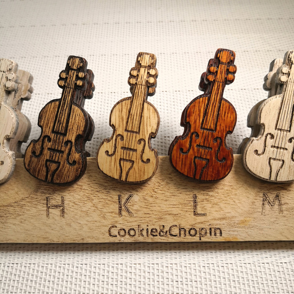 【楽器】バイオリン　木製クリップ　単品販売 15枚目の画像