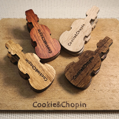 楽器】バイオリン 木製クリップ 単品販売 その他雑貨 Cookie&Chopin