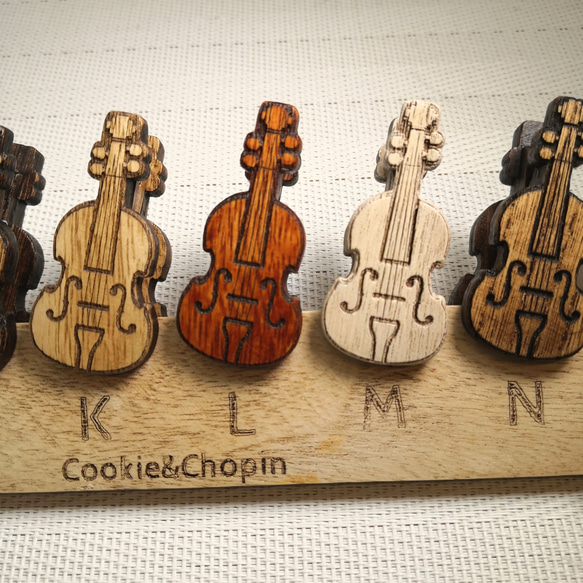 【楽器】バイオリン　木製クリップ　単品販売 16枚目の画像