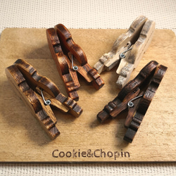【楽器】バイオリン　木製クリップ　単品販売 3枚目の画像