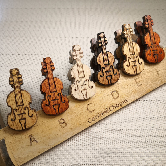 【楽器】バイオリン　木製クリップ　単品販売 8枚目の画像