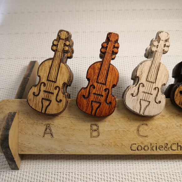 【楽器】バイオリン　木製クリップ　単品販売 10枚目の画像