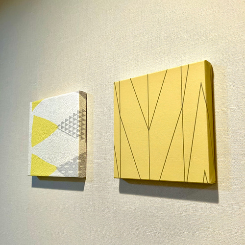 インテリアパネル 北欧柄 イエロー＆フラッグ 15㎝☆インテリア雑貨 壁