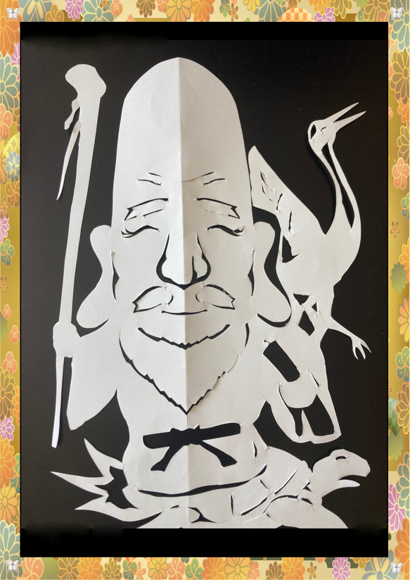 切り絵「七福神」～福を呼び込む紙切り師 花房銀蝶 七福神 切り絵 七福神には 大黒天 毘沙門天 弁財天 福禄寿 寿老人