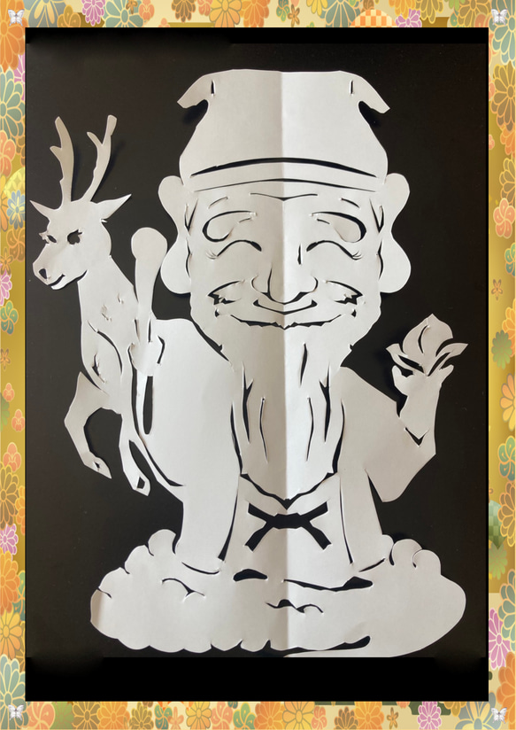 切り絵「七福神」～福を呼び込む紙切り師 花房銀蝶 七福神 切り絵 七福神には 大黒天 毘沙門天 弁財天 福禄寿 寿老人