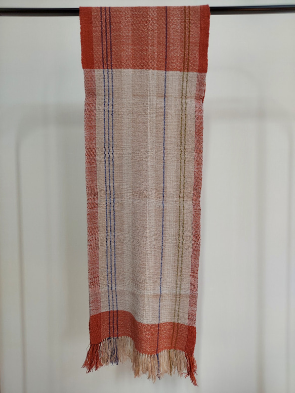 手織り　シルクとシルクウールのやさしいストール　作品2319 6枚目の画像
