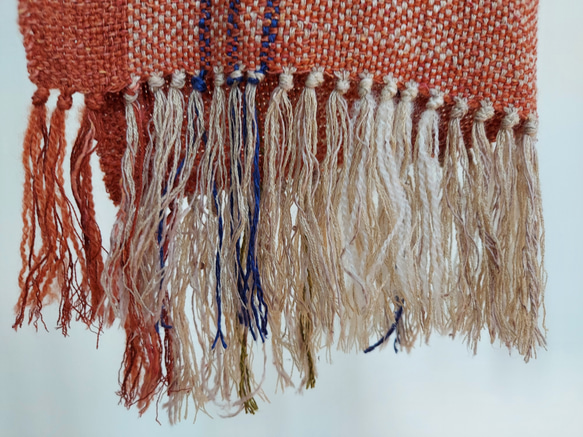 手織り　シルクとシルクウールのやさしいストール　作品2319 10枚目の画像