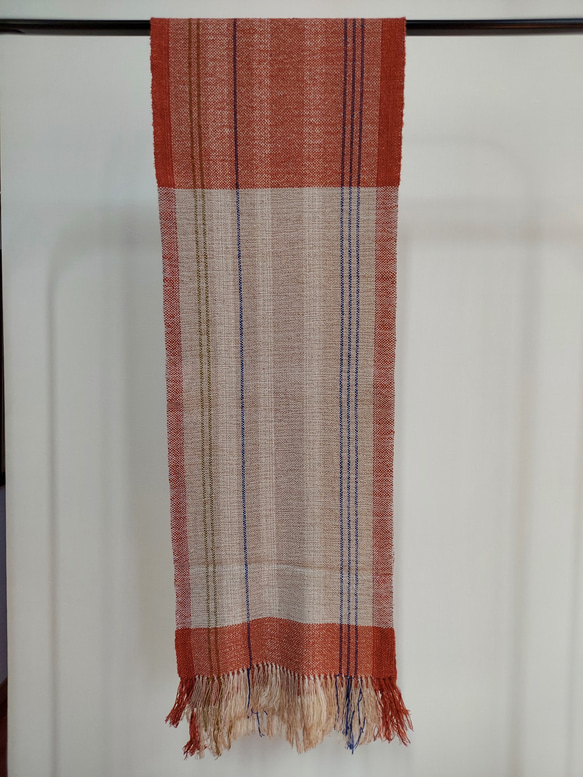 手織り　シルクとシルクウールのやさしいストール　作品2319 5枚目の画像