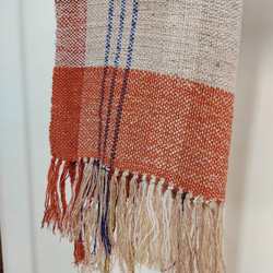 手織り　シルクとシルクウールのやさしいストール　作品2319 3枚目の画像