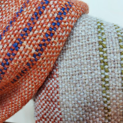 手織り　シルクとシルクウールのやさしいストール　作品2319 9枚目の画像