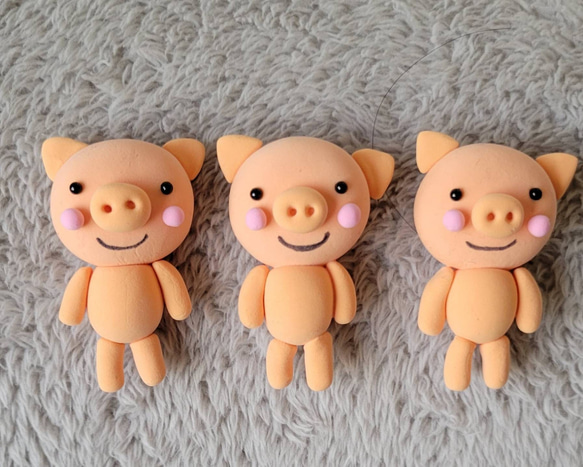 ぶたちゃんマグネット(樹脂粘土) マグネット kazuchan 通販