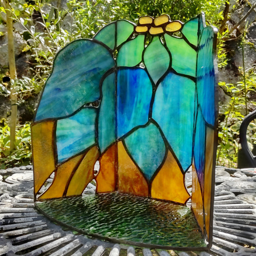 ステンドグラストンボ大サイズアンティーク