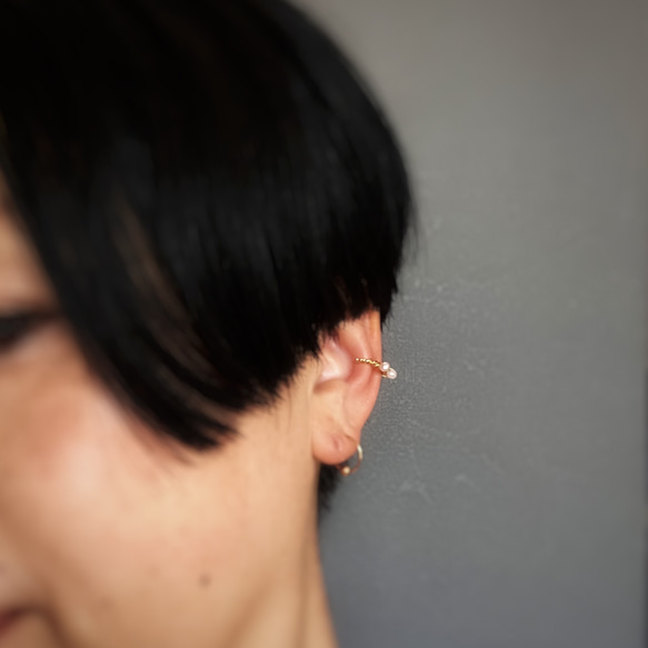 Freshwater Pearl Ear Cuff – 淡水パールイヤーカフ– 5枚目の画像