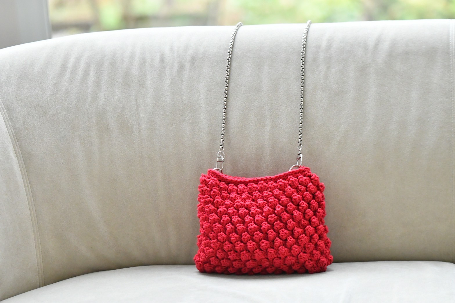 pokopokoポシェット（RED、内布付き）