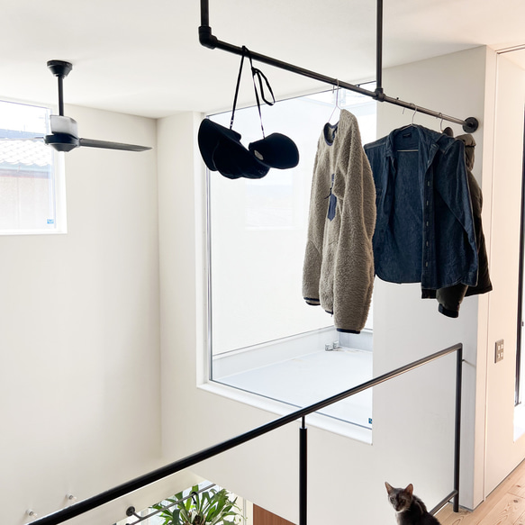 ＼送料無料／[Hanger Pipe F]日本製ハンガーパイプ バー サイズ選択可 洗濯 衣類 収納 室内干し-115- 8枚目の画像