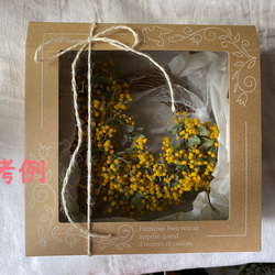 春まちリース♪ mimosa wreath ドライフラワー 母の日 母の日ギフト 母の日のプレゼント 花  お祝い 10枚目の画像
