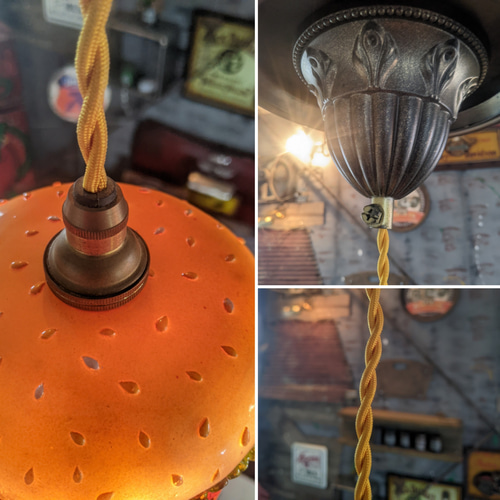 アメリカン雑貨 ペンダントランプ 電飾看板 バーガーズカフェ