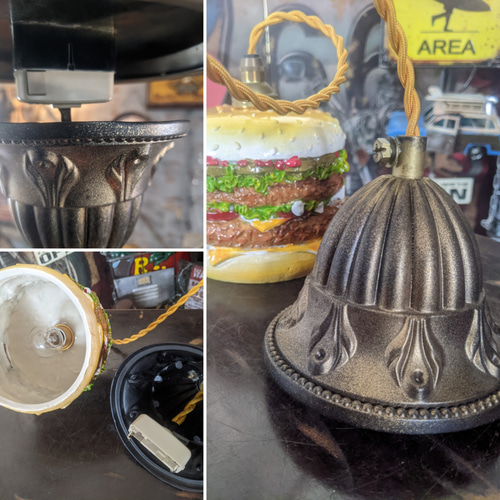 アメリカン雑貨 ペンダントランプ 電飾看板 バーガーズカフェ