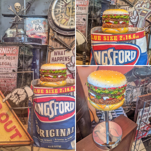 アメリカンダイナー ハンバーガーランプ アメリカン バーガー電飾看板 #店舗什器
#置き看板
#キッチンカー
#HAMBURGERS BURGERSスタンドランプ アメリカンダイナー バーガーランプ 電飾看板