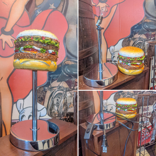 Old New！アメリカンダイナー ハンバーガー 屋内 吊り下げ式 電飾看板 The arrow BURGERS #店舗什器 
#オープン看板 
#ケータリングカー 
#ウォールデコ アメリカンダイナー ハンバーガー 立体式 壁掛け看板 BURGERS サイン