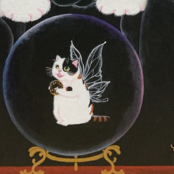 【原画】「すべてお見通し」／猫のアクリル画 3枚目の画像