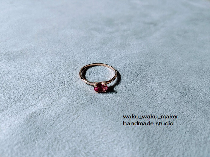 マラヤガーネットの10金リング（11号サイズ）