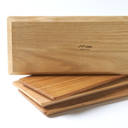 日本の木のプレート（木皿／長四角）　２枚セット　新製品 7枚目の画像