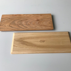 日本の木のプレート（木皿／長四角）　２枚セット　新製品 8枚目の画像
