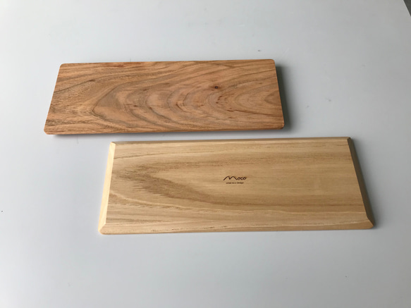 日本の木のプレート（木皿／長四角）　２枚セット　新製品 8枚目の画像