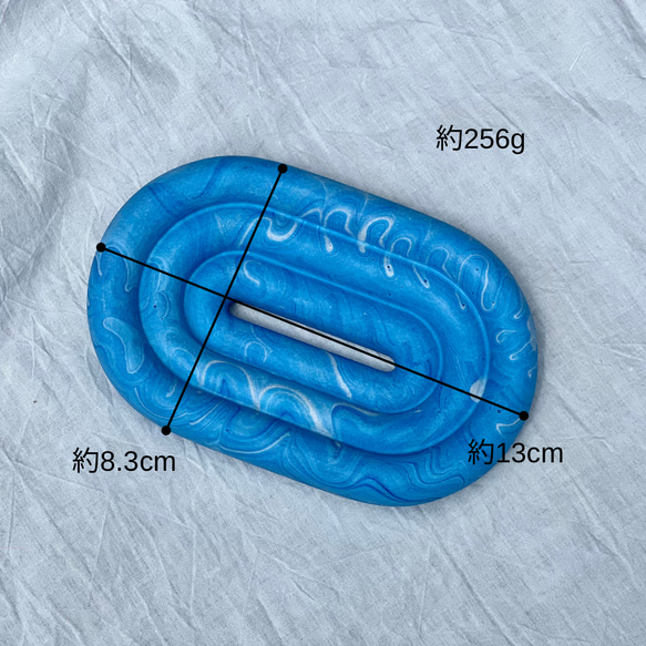 ソープディッシュ　石鹸置き　石鹸皿　ブルー 2枚目の画像