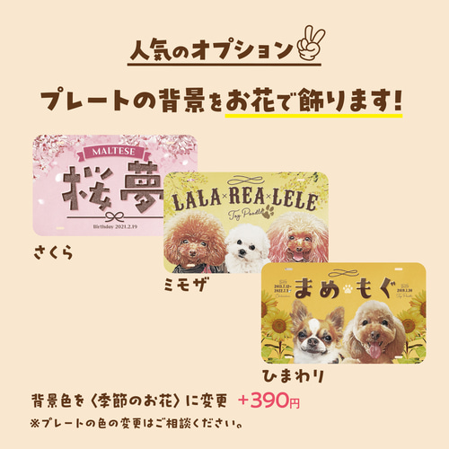カートネームプレート〈ヴィンテージstyle〉☆犬猫 うちの子