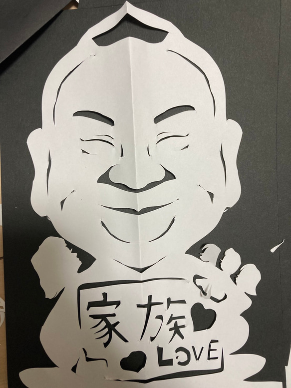 似顔絵切り絵～福を呼び込む紙切り師 花房銀蝶 