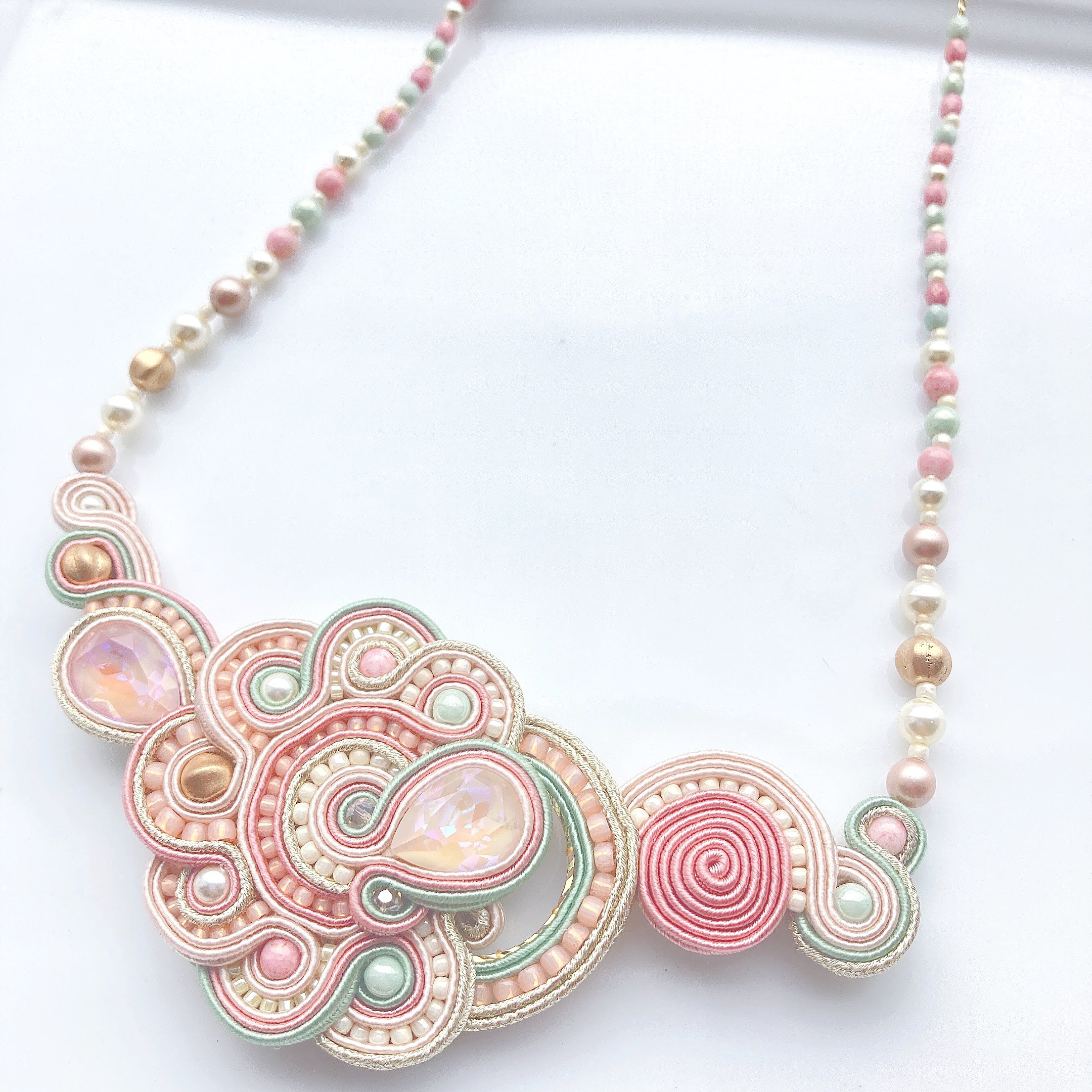 【受注制作】『咲くや この花』ソウタシエネックレス ♢ ソウタシエジュエリー