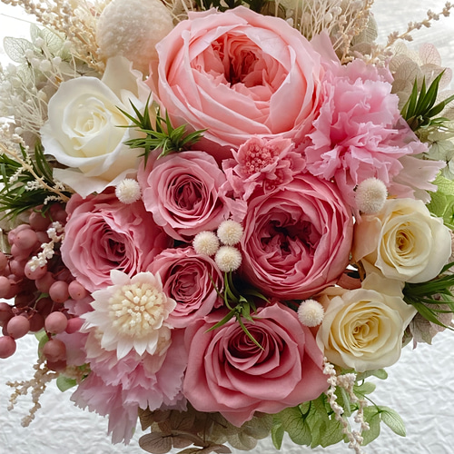 薔薇プリザーブドフラワーピンク系アレンジ 母の日ギフト誕生日