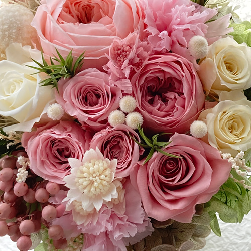 薔薇プリザーブドフラワーピンク系アレンジ 母の日ギフト誕生日
