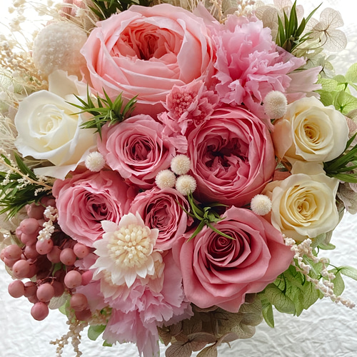薔薇プリザーブドフラワーピンク系アレンジ 母の日ギフト誕生日