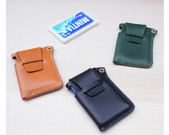 一枚革のミンティアケース MINTIAカバー【選べる革とステッチ】【名