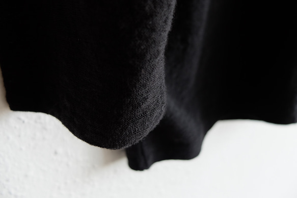 亞麻棉內衣3/4袖（黑色）【男士M/L尺寸】 第6張的照片