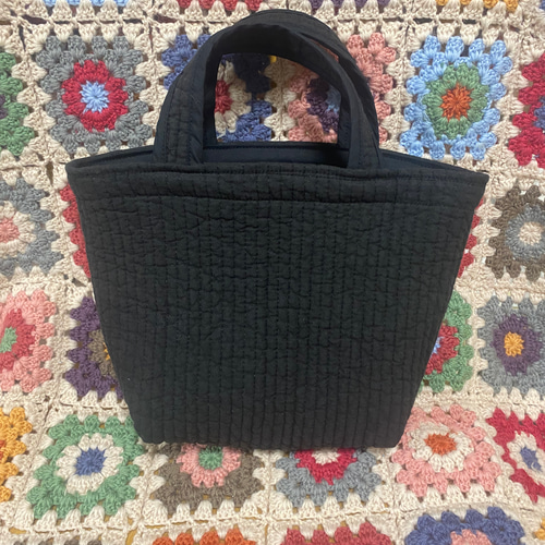 イブル ハンドメイド レッスンバッグ ブラック ヌビ キルティング