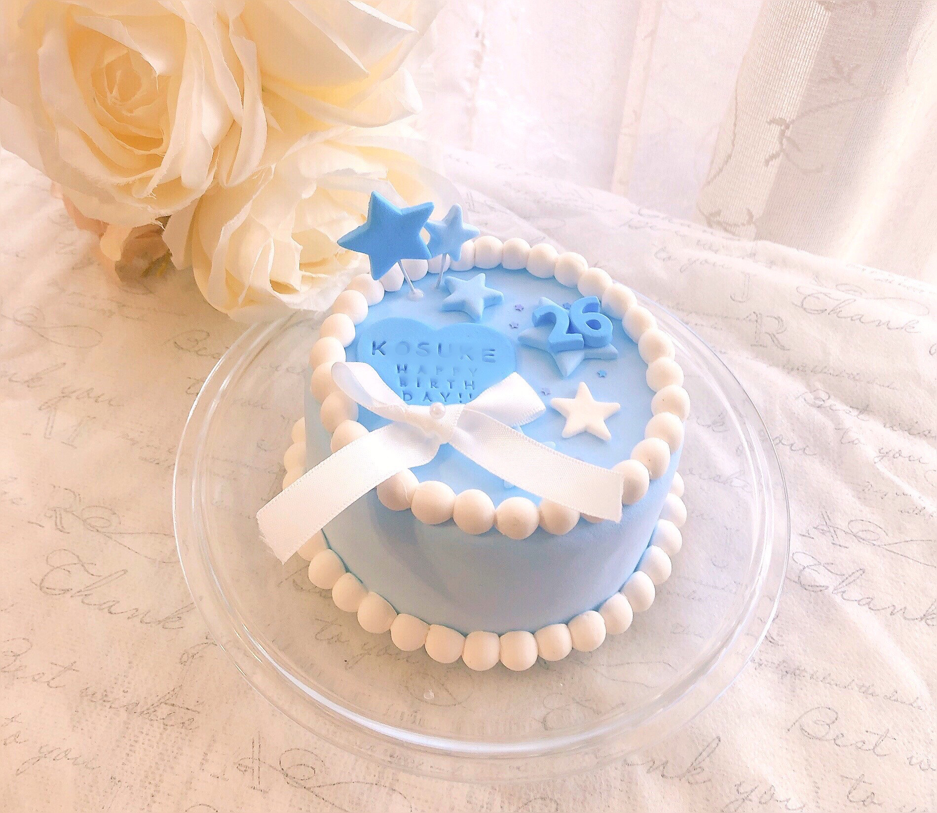 星のクレイケーキセンイルケーキ風