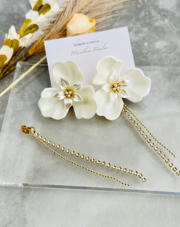 ✨良品✨ANTEPRIMA アンテプリマ　ストーンピアス　花　フラワー aj-00696.jpg