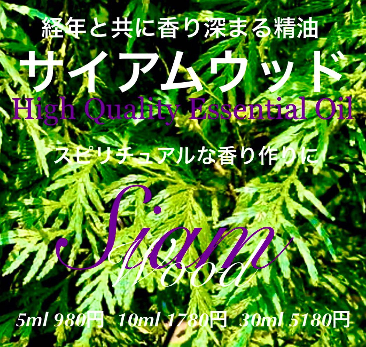 【経年と共に香り深まる精油】サイアムウッド精油30ml