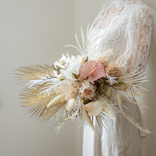 送料無料・アンティーク風クラッチブーケC】結婚式前撮り・フォト  